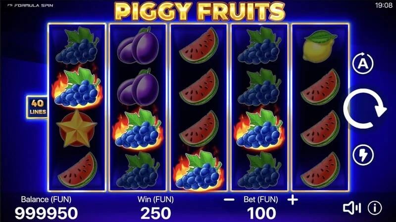 Piggy Fruits - seoladh an phríomh-mhodh cluiche